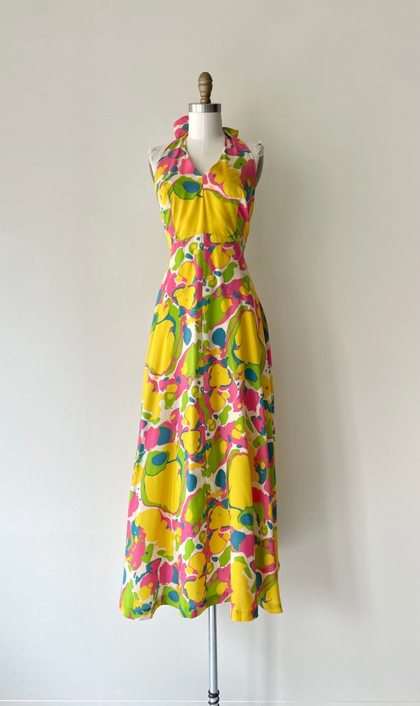 Marble Halter Dress | 1970s