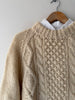Handknit Wool Fisherman Sweater