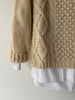 Handknit Wool Fisherman Sweater