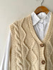 Cable Knit Wool Vest | 1960s