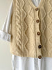 Cable Knit Wool Vest | 1960s
