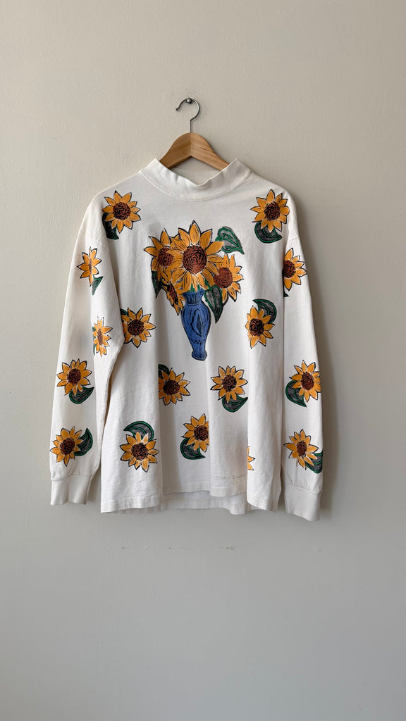 Handpainted Sunflowers Tee | 1990s