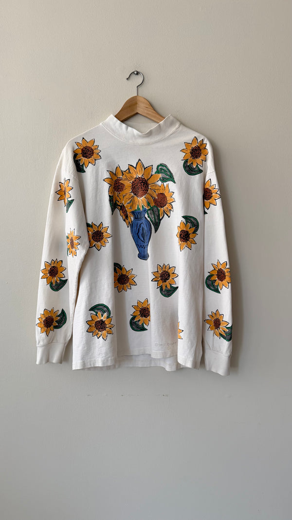 Handpainted Sunflowers Tee | 1990s