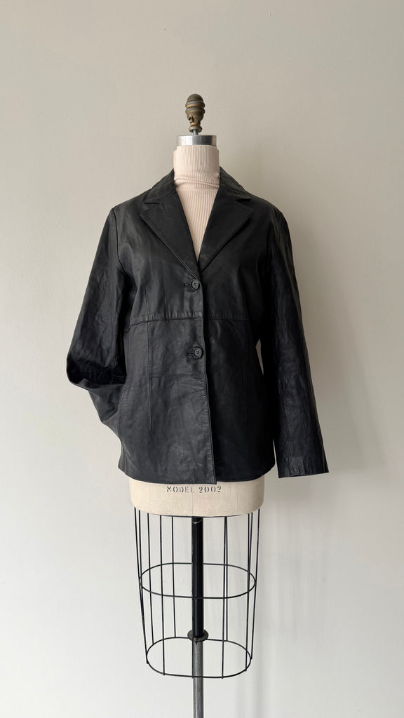 Two Button Leather Jacket