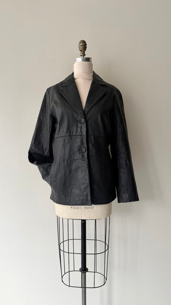 Two Button Leather Jacket