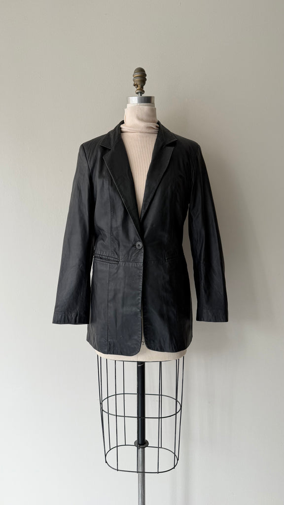 Single Button Leather Jacket | 1990s