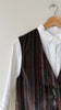 Stripes & Blooms Velvet Vest