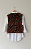 Stripes & Blooms Velvet Vest