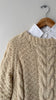 Cabled Wheat Wool Sweater | 1960s