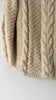 Cabled Wheat Wool Sweater | 1960s