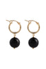 Boule Black Tourmaline Earrings | Lisbeth
