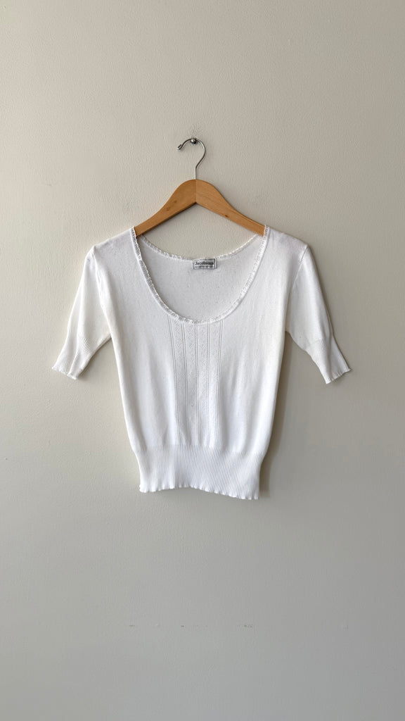 Pointelle Knit Top | 1970s