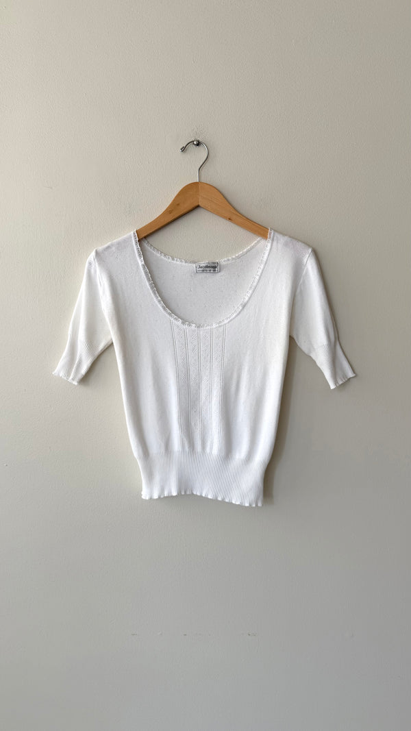 Pointelle Knit Top | 1970s