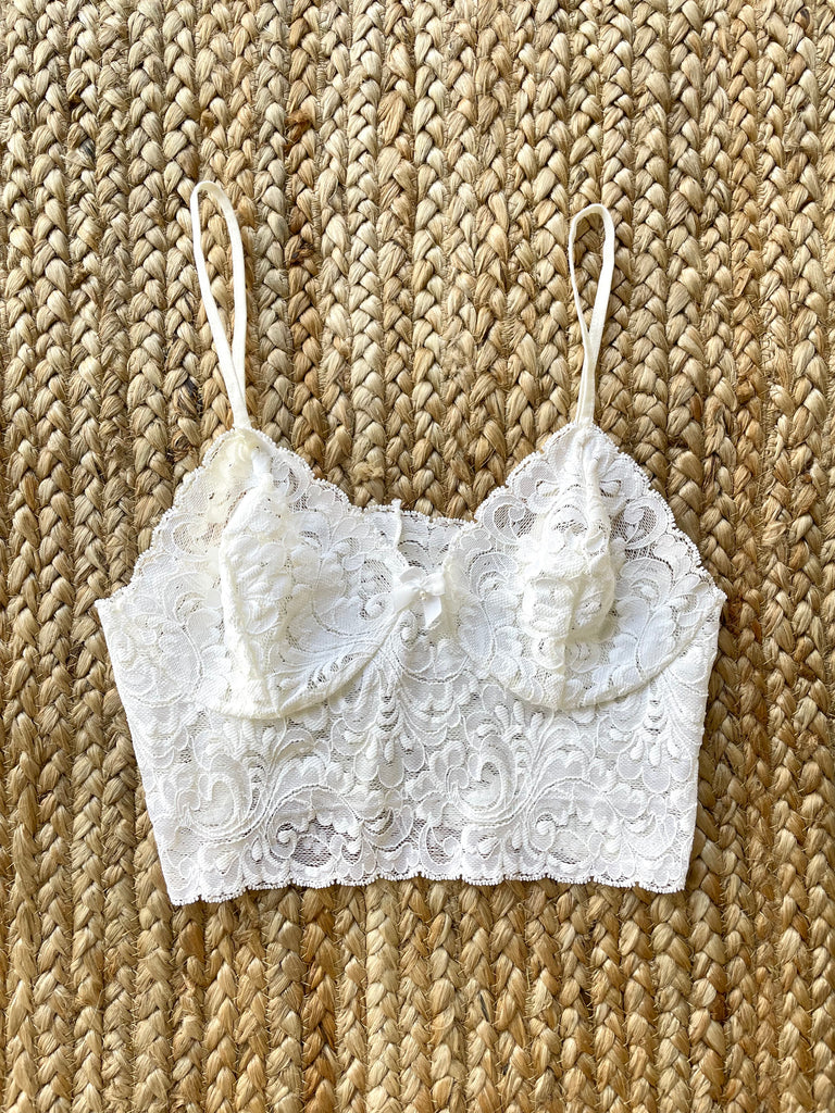 Taryn Lace Bralette Top | 1980s