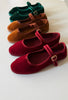 Velvet Mary Janes