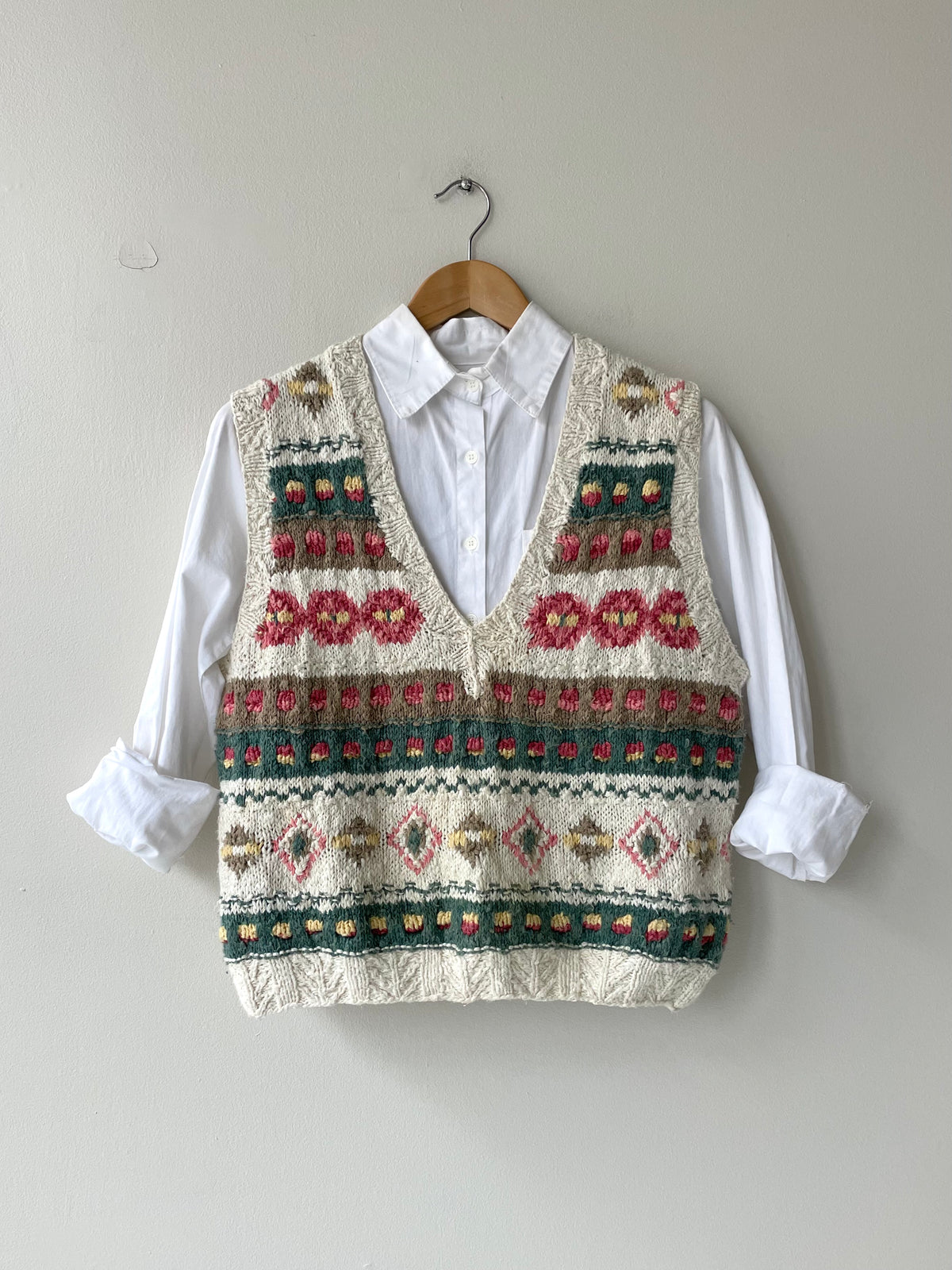 トップス doublet oversized fair-isle knit vest Doublet Oversized Fair Isle Knit Vest