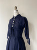 Solemn Motto Silk Dress | 1950s