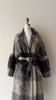 Greyscale Mohair Wrap Coat | 1970s