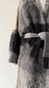 Greyscale Mohair Wrap Coat | 1970s