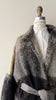 Greyscale Mohair Wrap Coat | 1970s