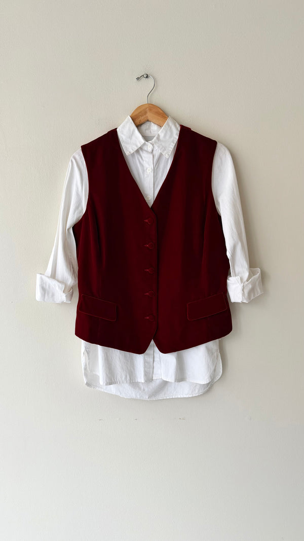 Red Velvet Vest | 1990s