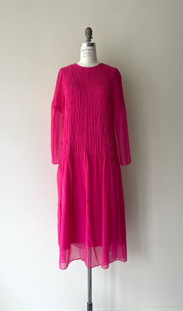 Ayr Crinkle Silk Dress