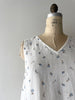 Blue Roses Linen Dress