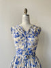 Misted Blooms Silk Dress | 1950s