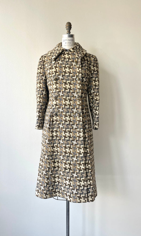 Houndstooth Tweed Coat | 1960s