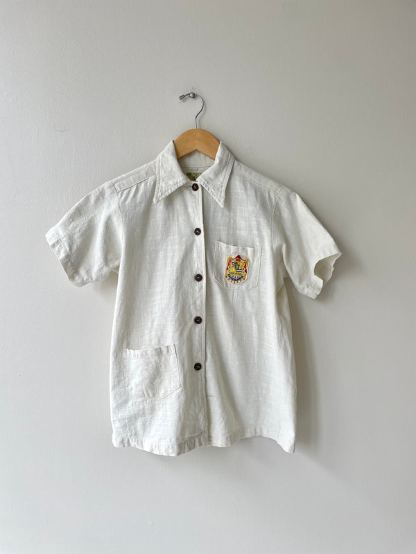 Kamehameha Linen Shirt | 1940s