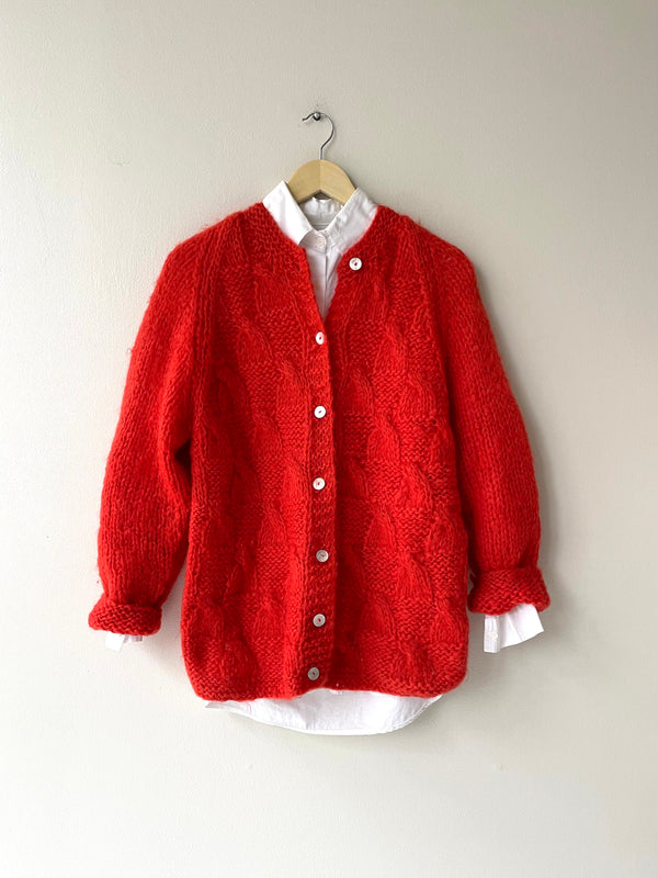 Cherries in the Snow Mohair Cardigan | 1960s