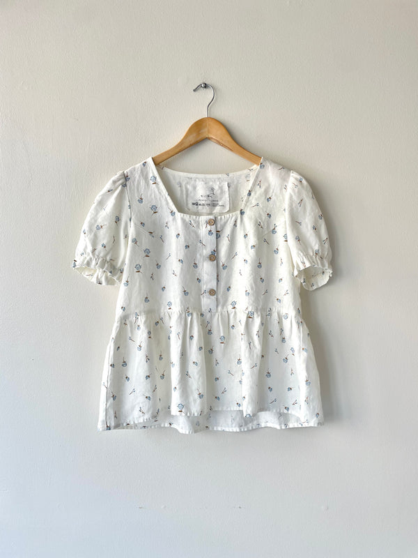 Floral Linen Blouse