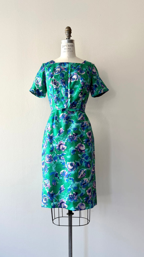 Watercolor Silk Dress | 1950s