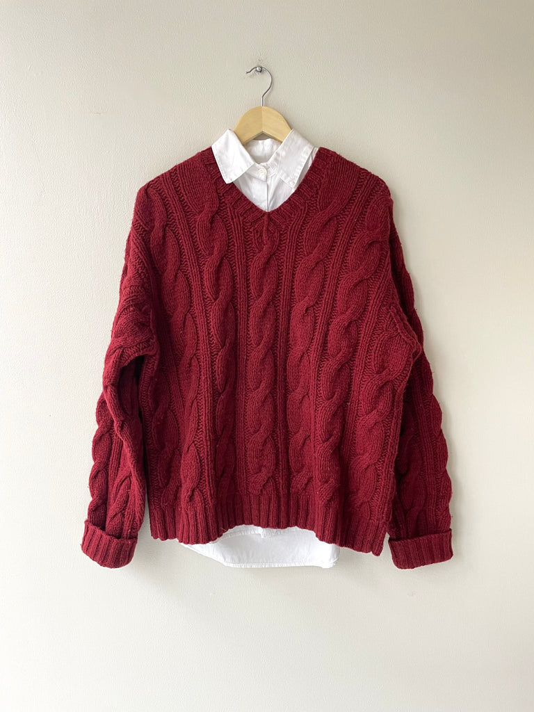 J. Crew Cable Knit Wool | 1990s