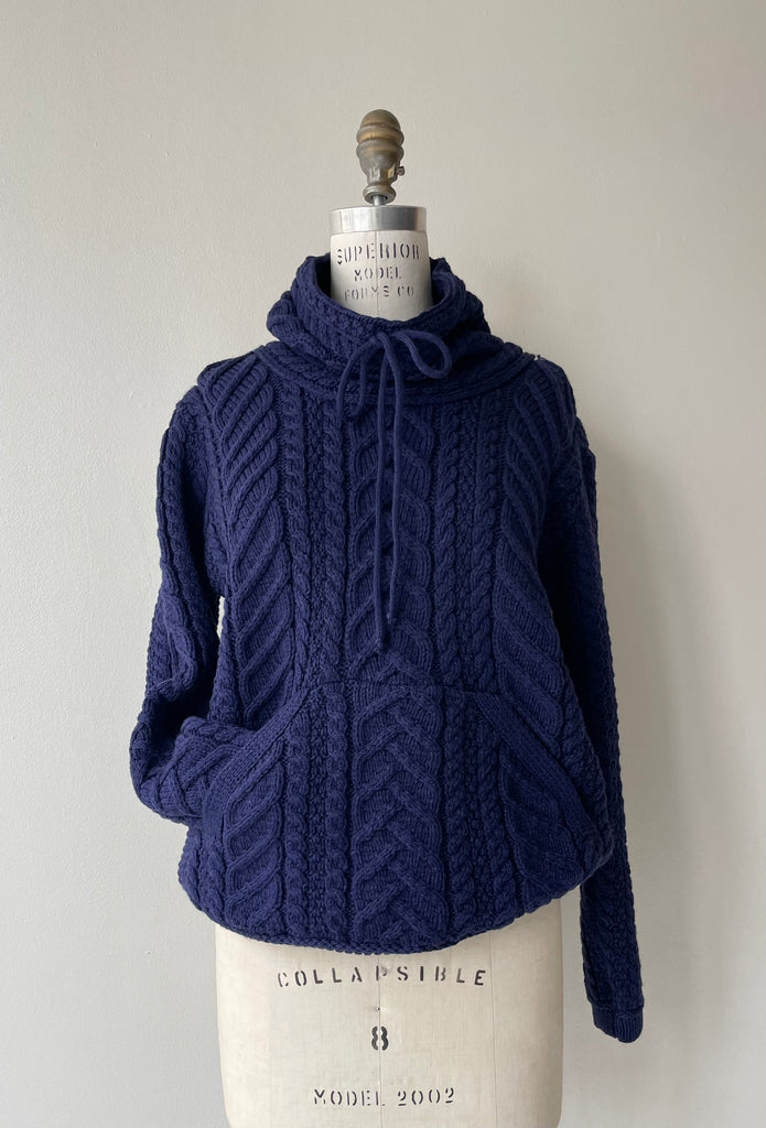 Cable Knit Merino Hoodie