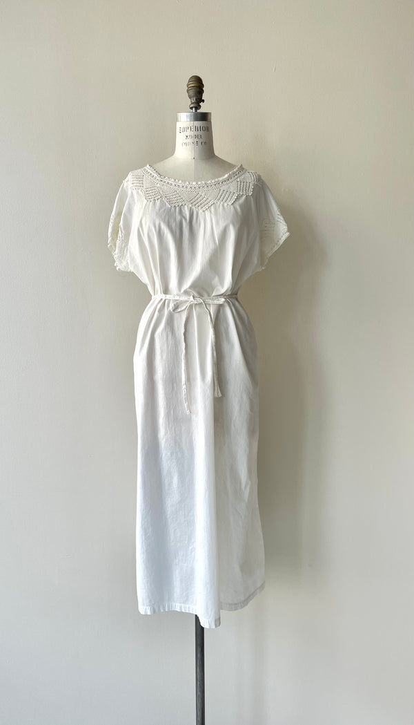 Antique Crochet Collar Nightdress | 1900s