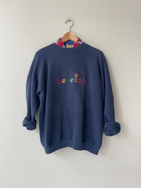 Benetton Embroidered Sweater | 1990s