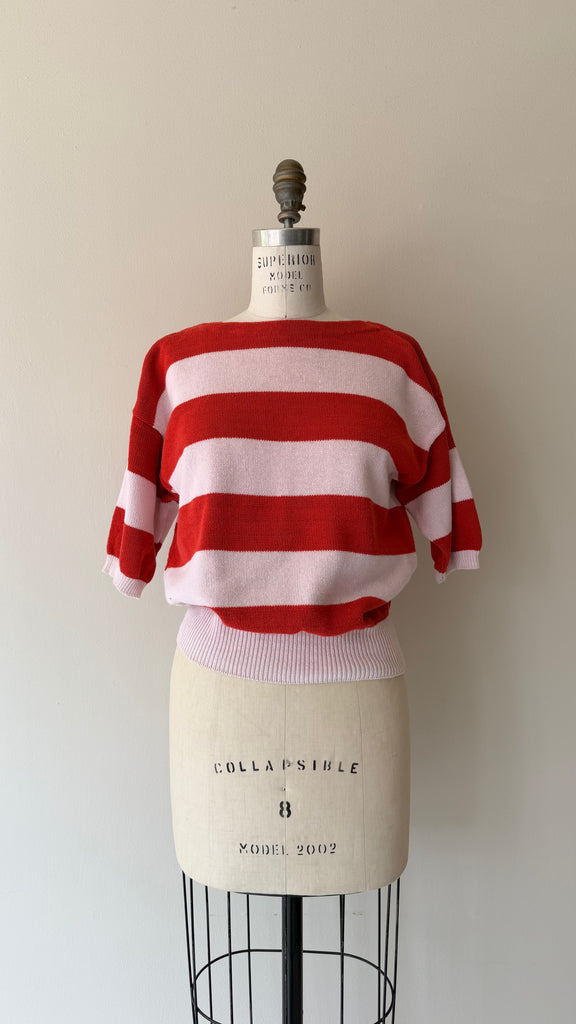 Striped Cotton Sweater | 1980s