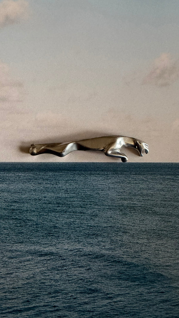 Pewter Jaguar Brooch