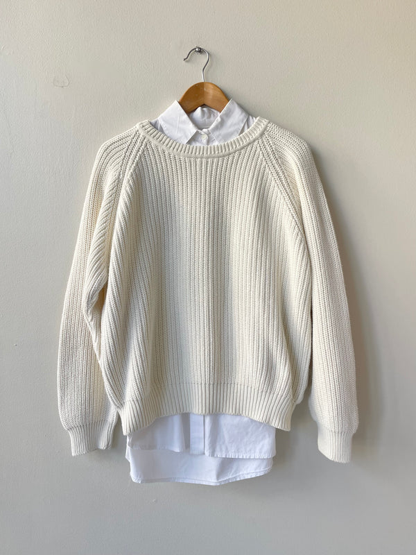 Cotton Shaker Knit Sweater