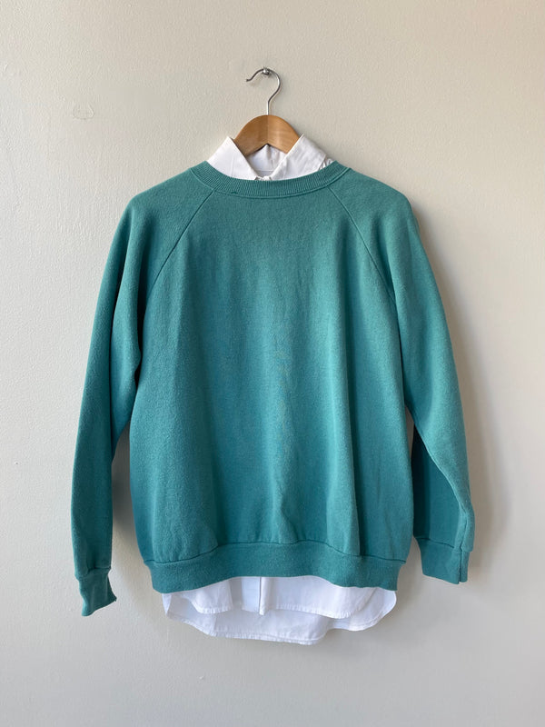 Teal Hanes Raglan