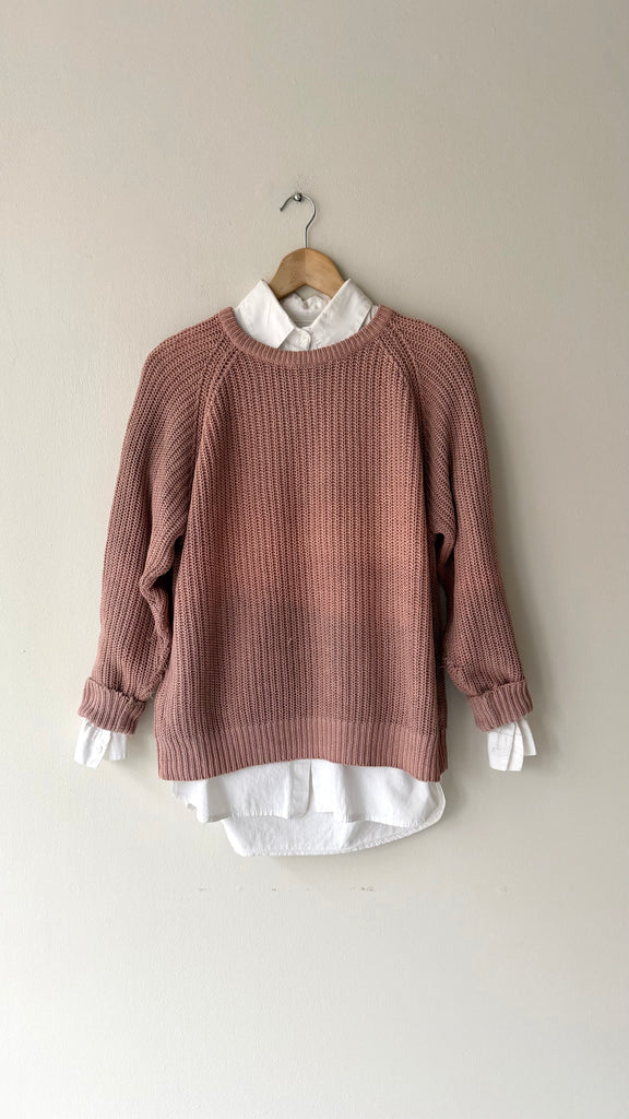 Shaker Knit Cotton Sweater | 1980s
