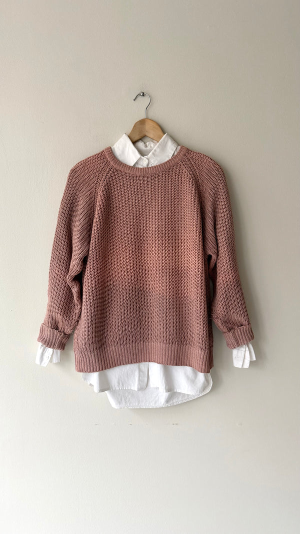 Shaker Knit Cotton Sweater | 1980s