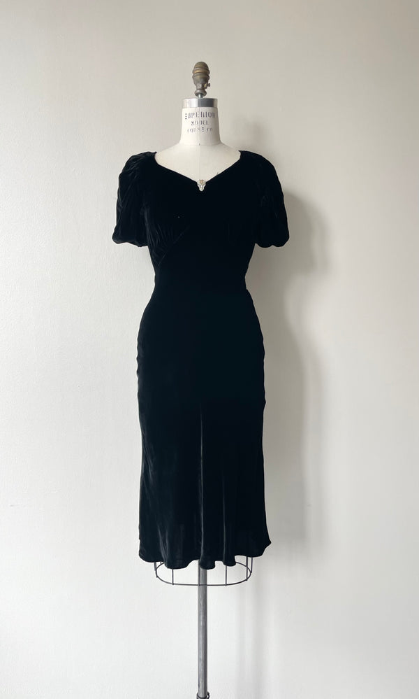 Nyx Silk Velvet Dress | 1930s