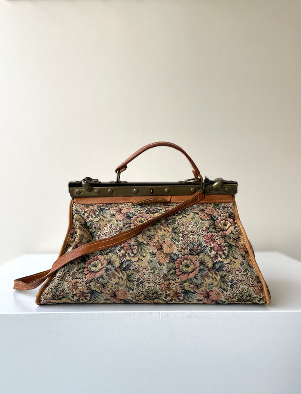 Tapestry & Leather Weekender | 1960s
