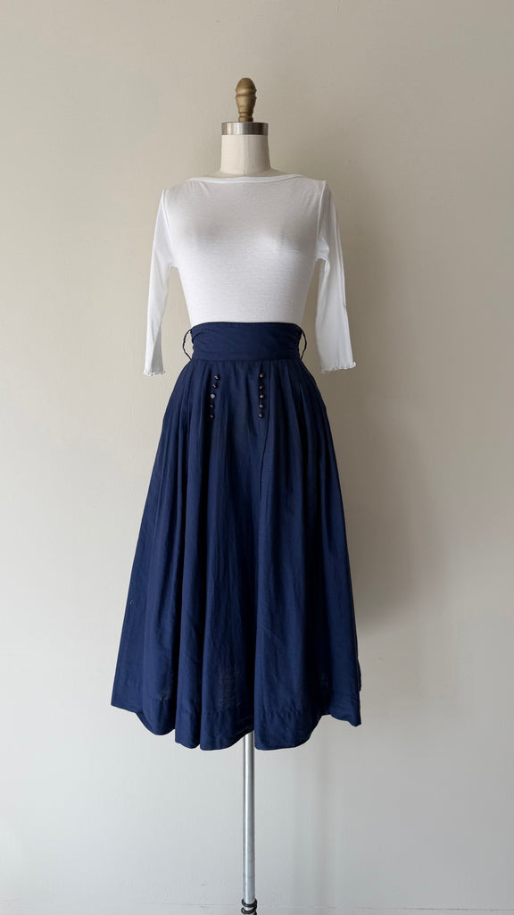 Navy Circle Skirt | 1950s
