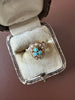 Victorian 14K Turquoise & Seed Pearl Ring
