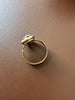 Victorian 14K Turquoise & Seed Pearl Ring