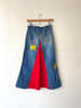 Revolutionary Applique Denim Skirt | 1970s