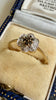 10K Diamond & Sapphire ring